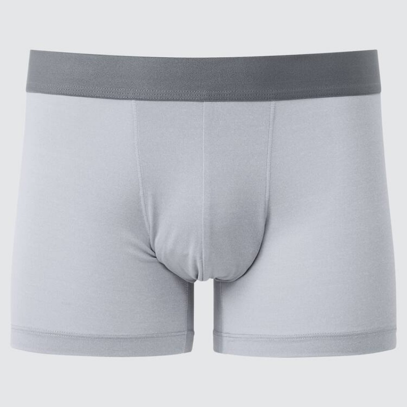 Férfi Uniqlo Airism Heather Low Rise Boxer Fehérnemű Világos Szürke | KDCTG-9381