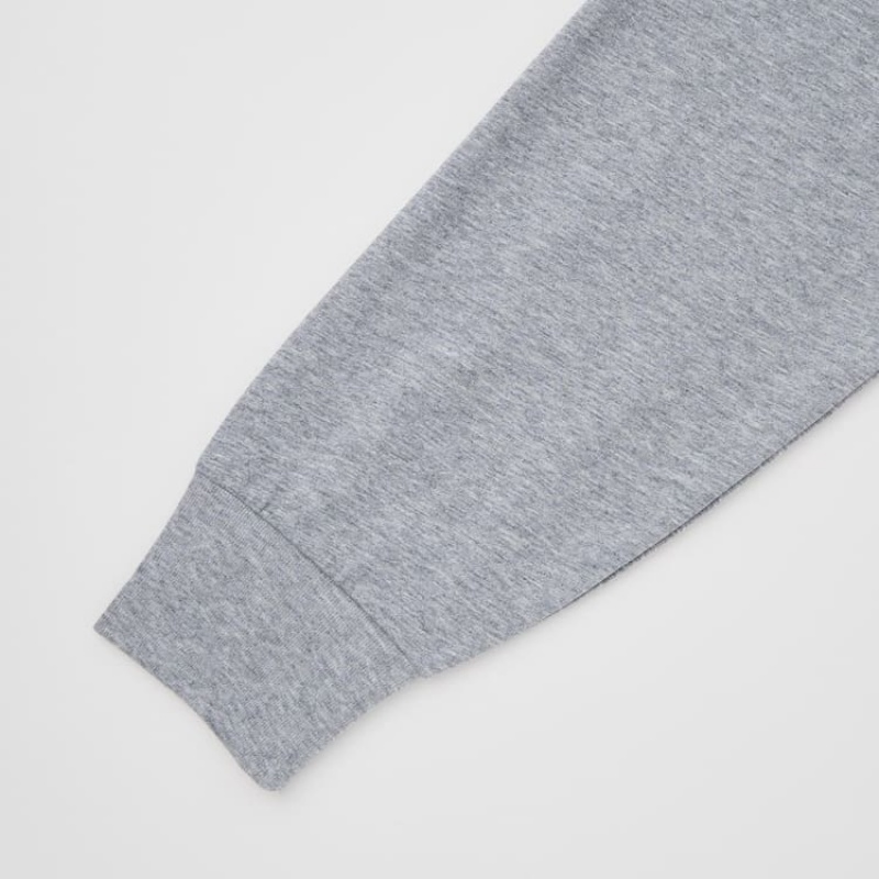 Férfi Uniqlo Airism Long Sleeved Pólóing Szürke | QZXNI-8925