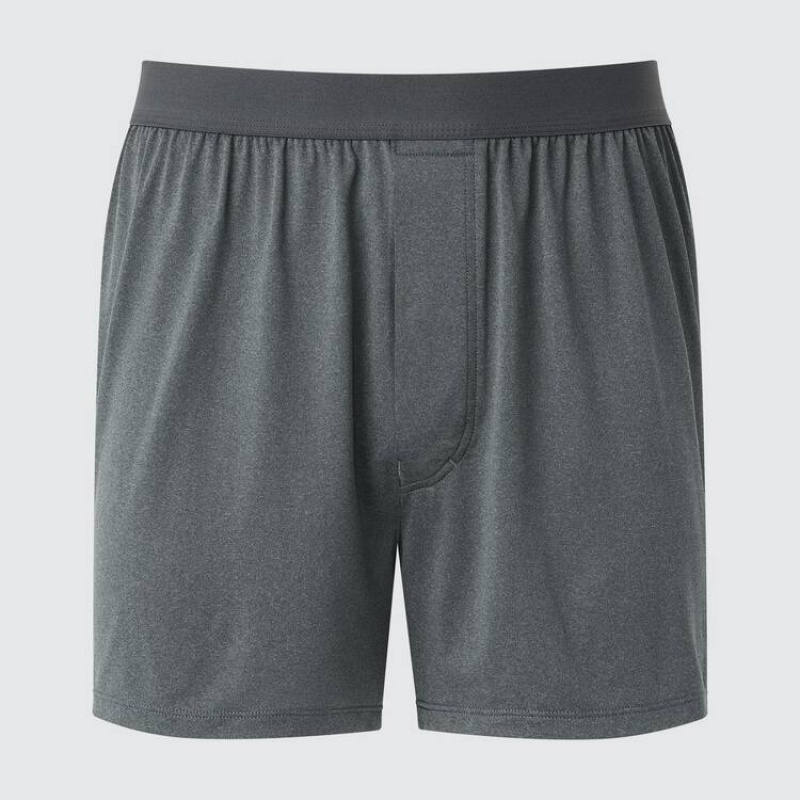 Férfi Uniqlo Airism Loose Fit Heather Boxers Fehérnemű Szürke | HUWPX-9067