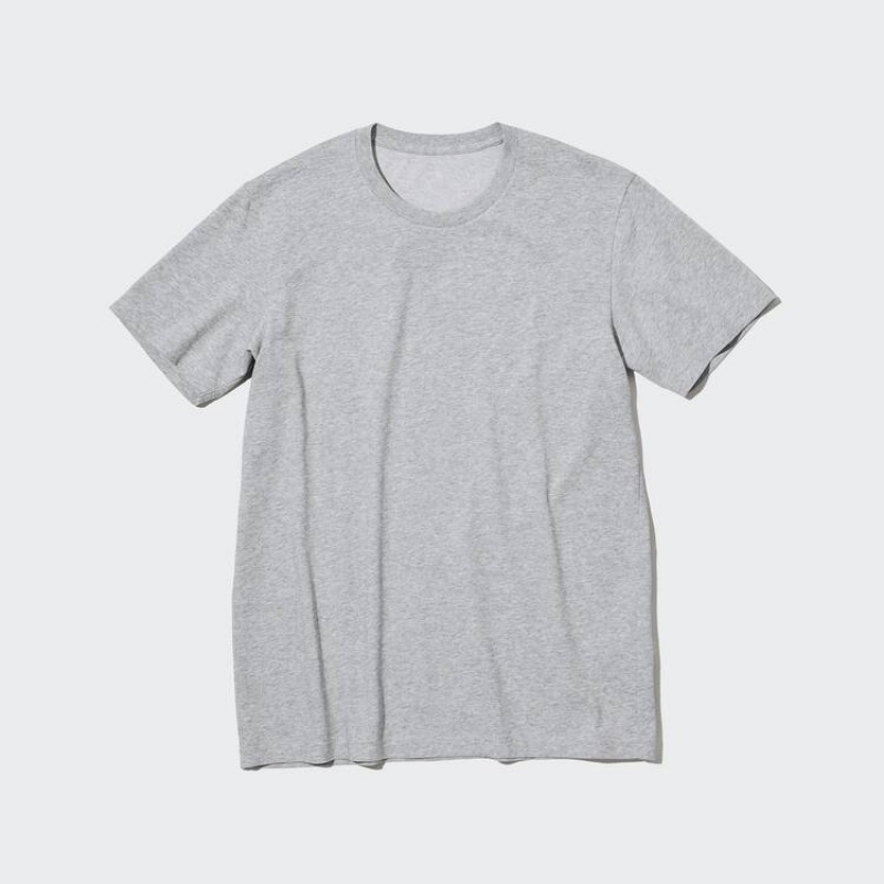 Férfi Uniqlo Dry Colour Crew Neck (2020 Season) Póló Szürke | GCSFV-3897