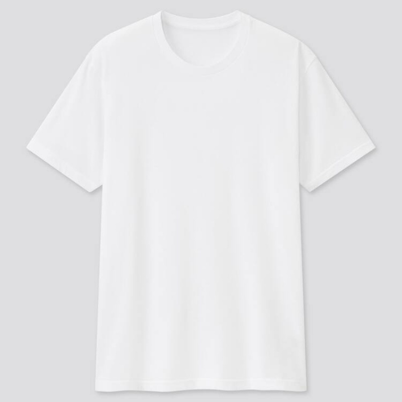 Férfi Uniqlo Dry Crew Neck (2021 Season) Póló Fehér | DLGRI-2186