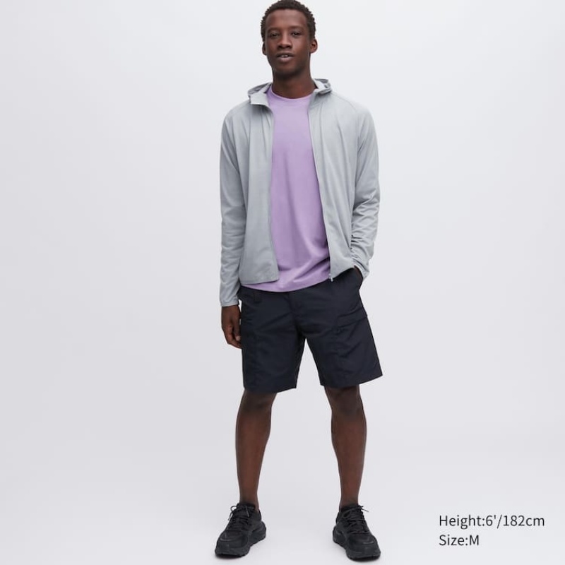 Férfi Uniqlo Dry-ex Uv Protection Zipped Kabát Világos Szürke | WIYAV-6087