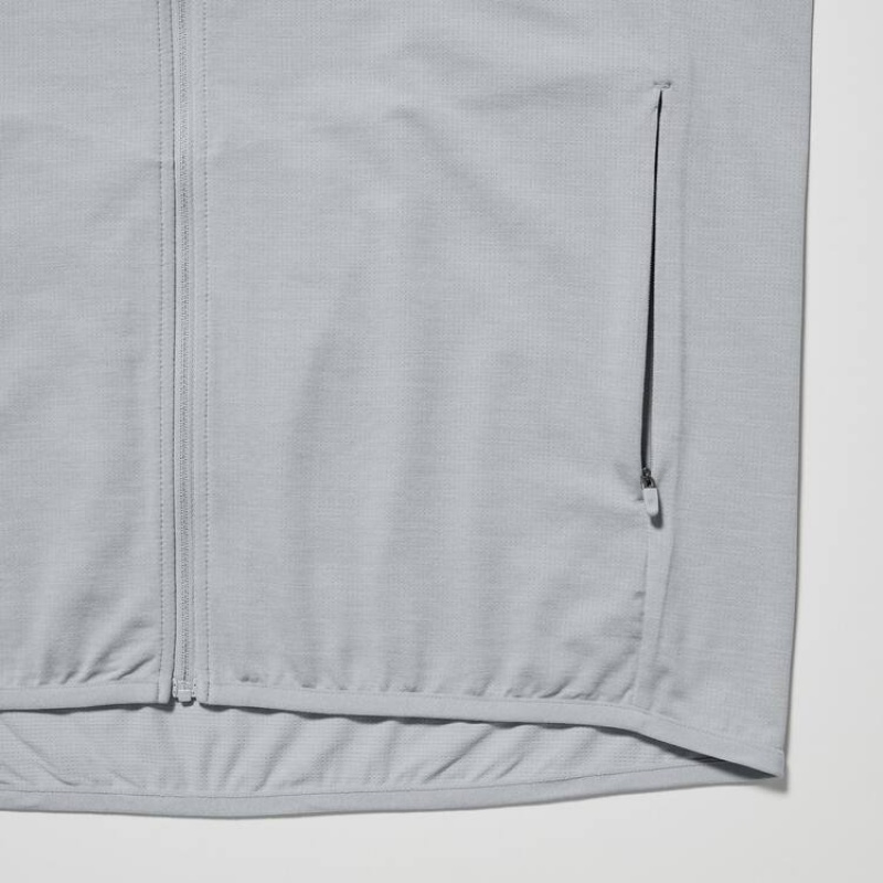 Férfi Uniqlo Dry-ex Uv Protection Zipped Kabát Világos Szürke | WIYAV-6087