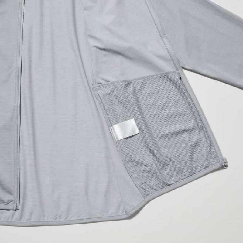 Férfi Uniqlo Dry-ex Uv Protection Zipped Kabát Világos Szürke | WIYAV-6087