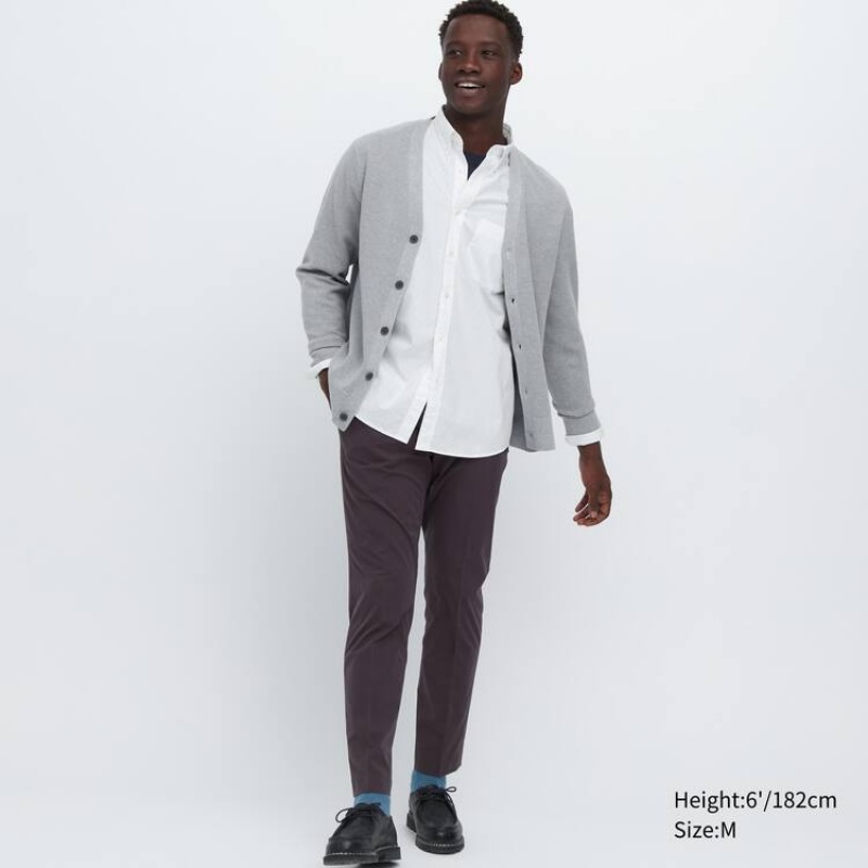 Férfi Uniqlo Extra Fine Pamut Broadcloth Printed (Button-down Collar) Ingek Fehér | SCMUF-6431