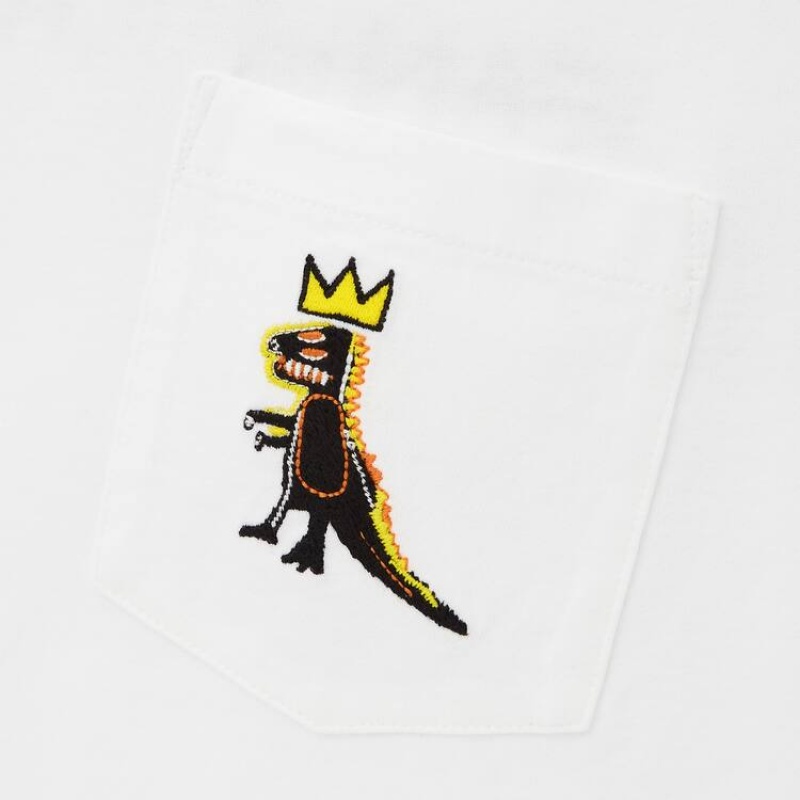 Férfi Uniqlo Jean-michel Basquiat Ut Grafika Póló Fehér | EIQCT-5046