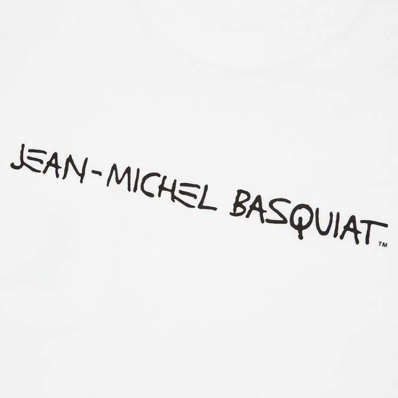 Férfi Uniqlo Jean-michel Basquiat Ut Grafika Póló Fehér | EIQCT-5046