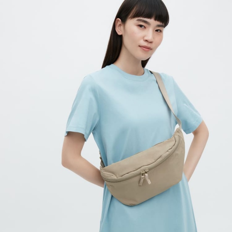 Férfi Uniqlo Nejlon Crossbody Táskák Bézs | VGBML-0724