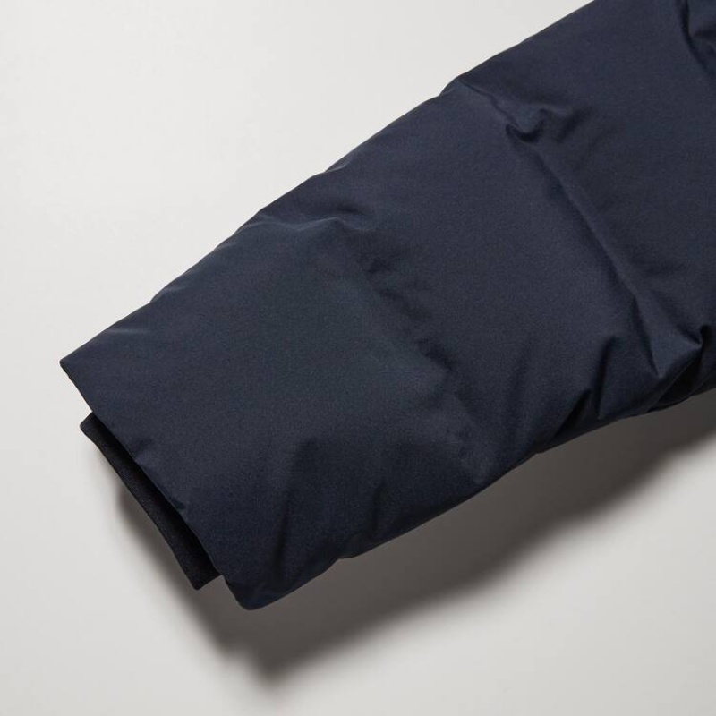 Férfi Uniqlo Seamless Down Long Kabátok Fekete | WJXGD-2013