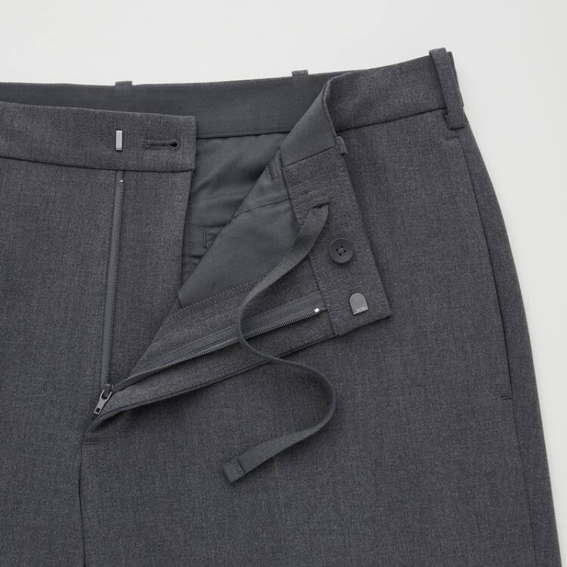 Férfi Uniqlo Smart Kényelem Ankle Length (Long) Nadrág Szürke | JDRTG-5832