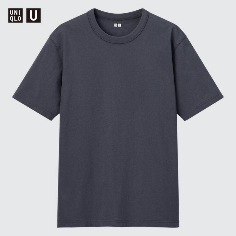 Férfi Uniqlo U Crew Neck Póló Szürke | IVHQE-7815