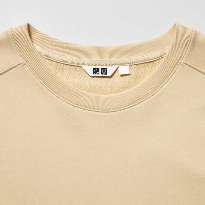 Férfi Uniqlo U Light Pulóverek Krém | NTCUJ-1098