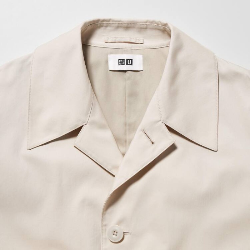 Férfi Uniqlo U Oversized Single Breasted Kabátok Fehér | MOENR-0487