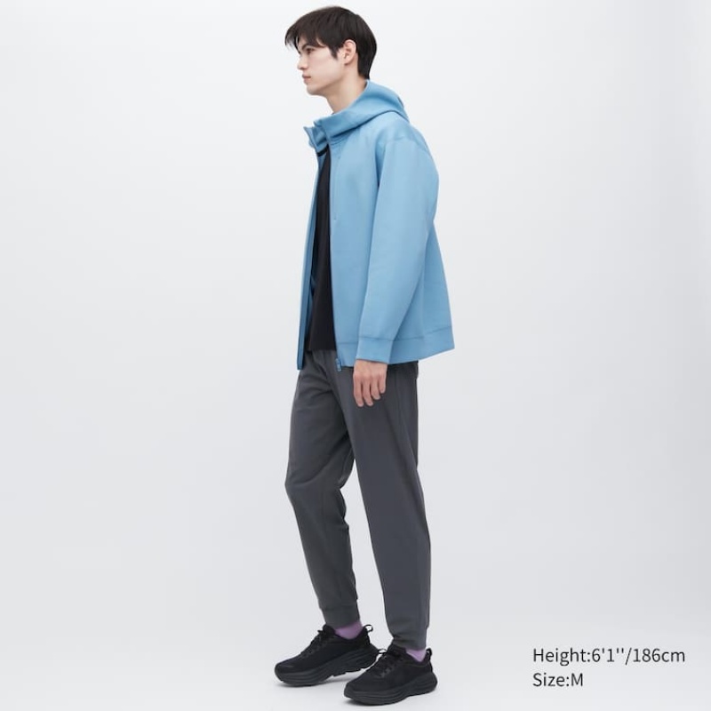 Férfi Uniqlo Ultra Stretch Dry-ex (Long) Jogger Nadrág Sötétszürke | VDPYA-4709