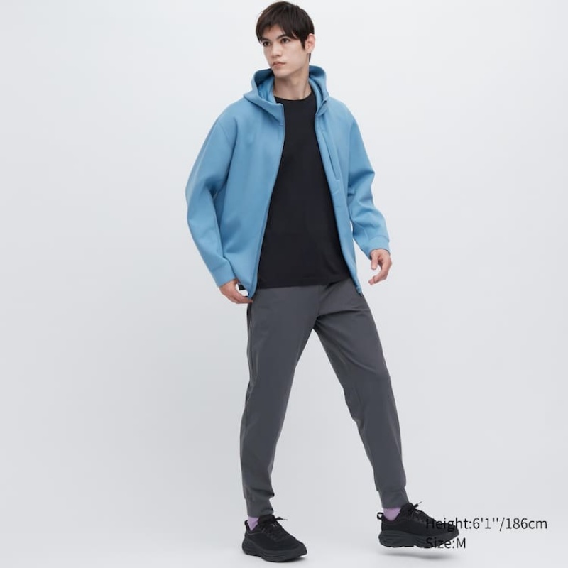 Férfi Uniqlo Ultra Stretch Dry-ex (Long) Jogger Nadrág Sötétszürke | VDPYA-4709