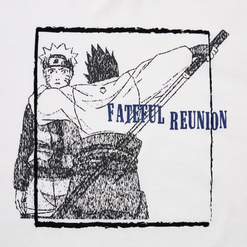 Férfi Uniqlo Ut Archive Naruto Grafika Póló Fehér | PYRQO-6815