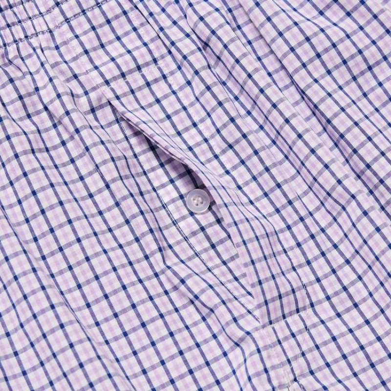 Férfi Uniqlo Woven Checked Boxer Fehérnemű Világos Lila | ONVDF-2379