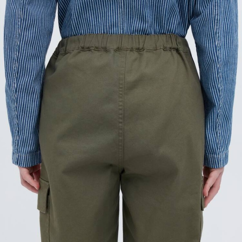 Gyerek Uniqlo Cargo Jogger Jogger Nadrág Olivazöld | QDCGH-6513