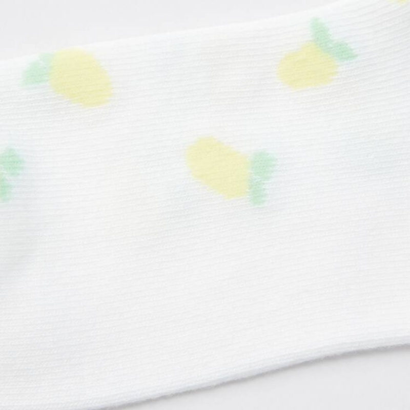 Gyerek Uniqlo Fruit Print Rövid (Three Pairs) Zokni Fehér Kék Zöld | TVFER-1273