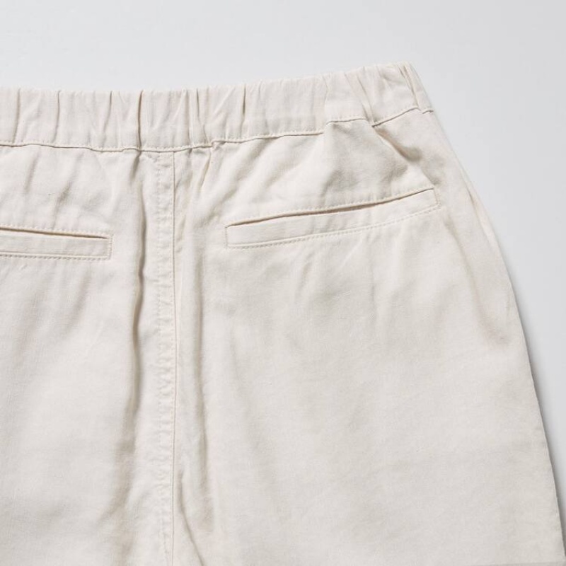 Gyerek Uniqlo Linen Blend Relaxed Fit Jogger Nadrág Bézs | TQOVZ-1562