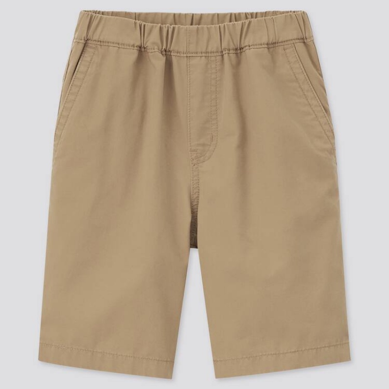 Gyerek Uniqlo Twill Easy (2021 Season) Rövidnadrág Bézs | ADPVF-0671