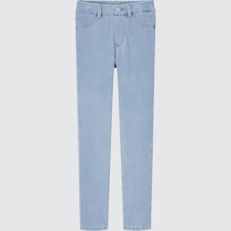 Gyerek Uniqlo Ultra Stretch Denim Jogger Nadrág Kék | BFAXS-7305