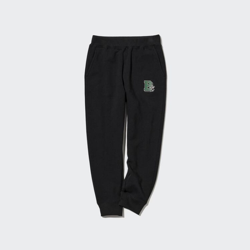 Gyerek Uniqlo Ultra Stretch Printed Jogger Nadrág Fekete | WICDG-9804