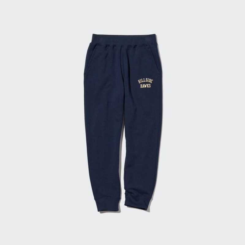 Gyerek Uniqlo Ultra Stretch Printed Jogger Nadrág Sötétkék | VXNKY-0648