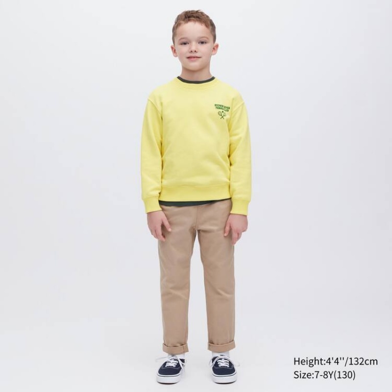 Gyerek Uniqlo Ultra Stretch Pulóverek Sárga | CMING-4237