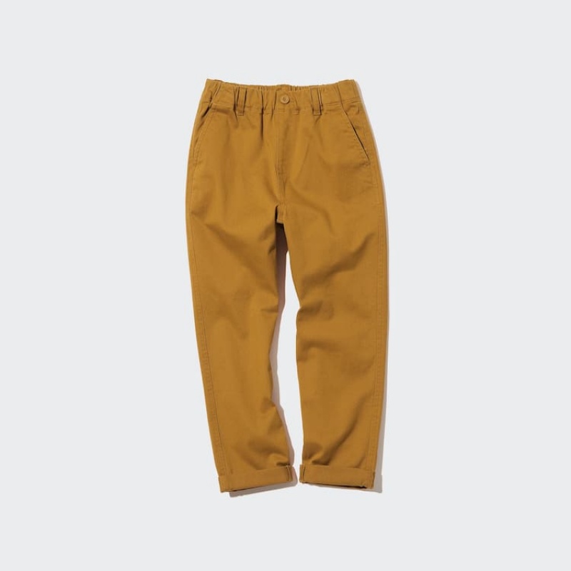 Gyerek Uniqlo Ultra Stretch Tapered Jogger Nadrág Sárga | VDTOU-8246