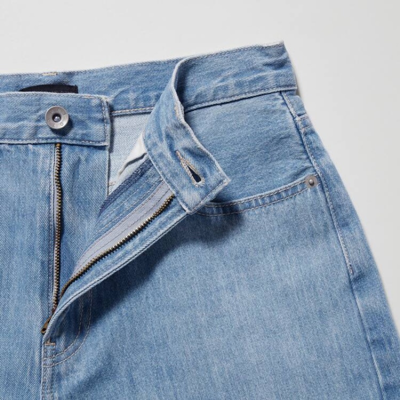 Női Uniqlo Denim Rövidnadrág Kék | NBXHJ-0976