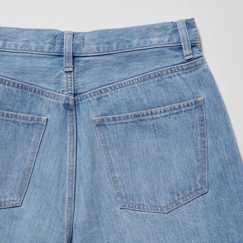 Női Uniqlo Denim Rövidnadrág Kék | NBXHJ-0976