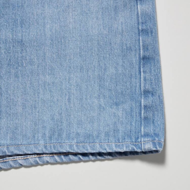 Női Uniqlo Denim Rövidnadrág Kék | NBXHJ-0976