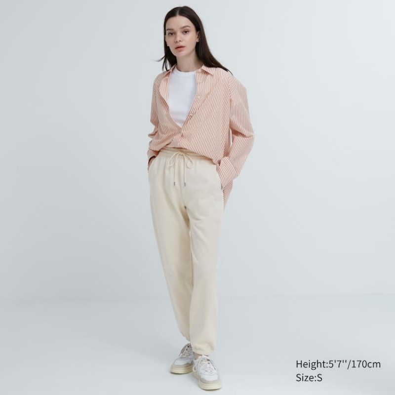 Női Uniqlo Joggers Nadrág Bézs | MXKYE-3675