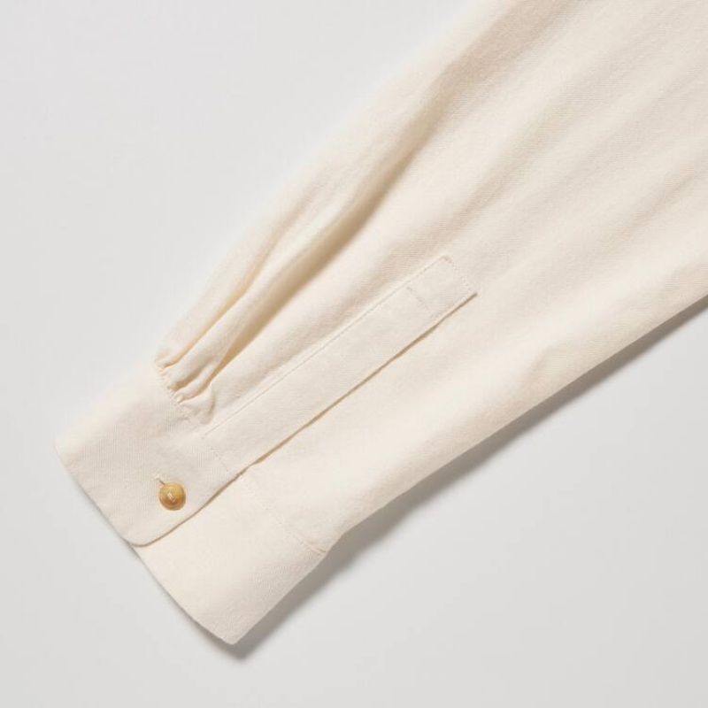 Női Uniqlo Soft Brushed Long Sleeved Ingek Fehér | UESJX-2170