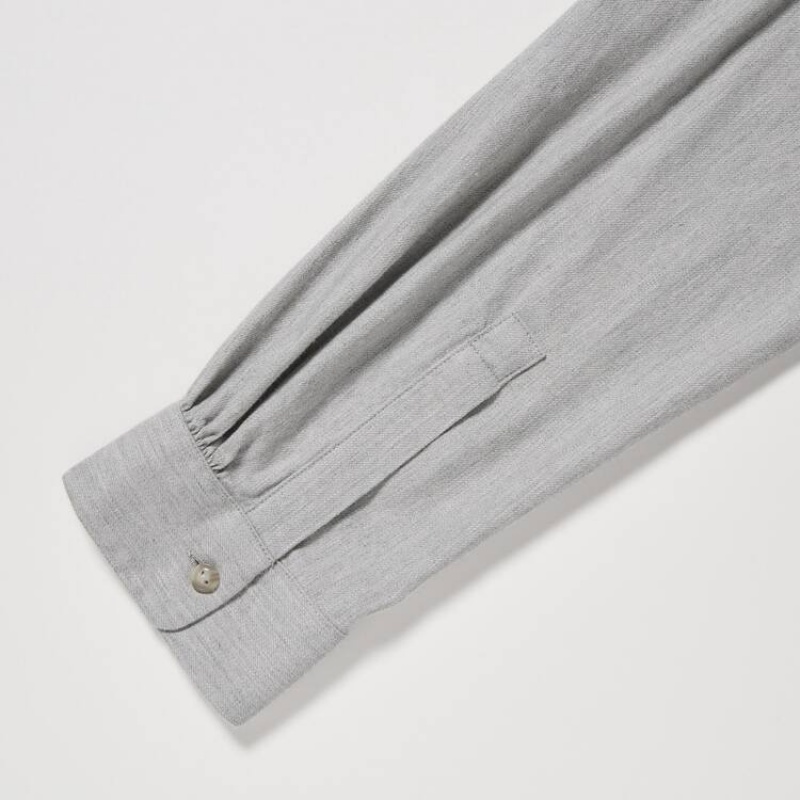 Női Uniqlo Soft Brushed Long Sleeved Ingek Szürke | XKFLU-1940