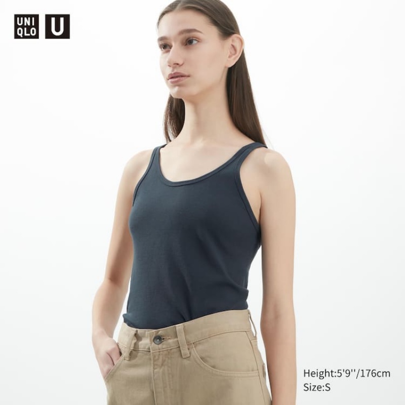 Női Uniqlo U Mellény Sötétszürke | BUJMS-5694